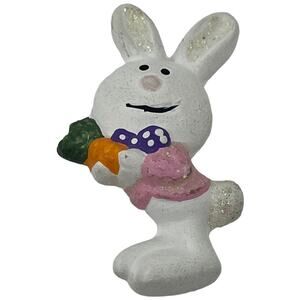 Vintage ceramic Bunny Easter Pin 1990s 1.5" x 1.25"